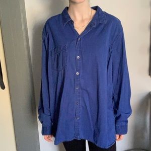 Blue button down shirt